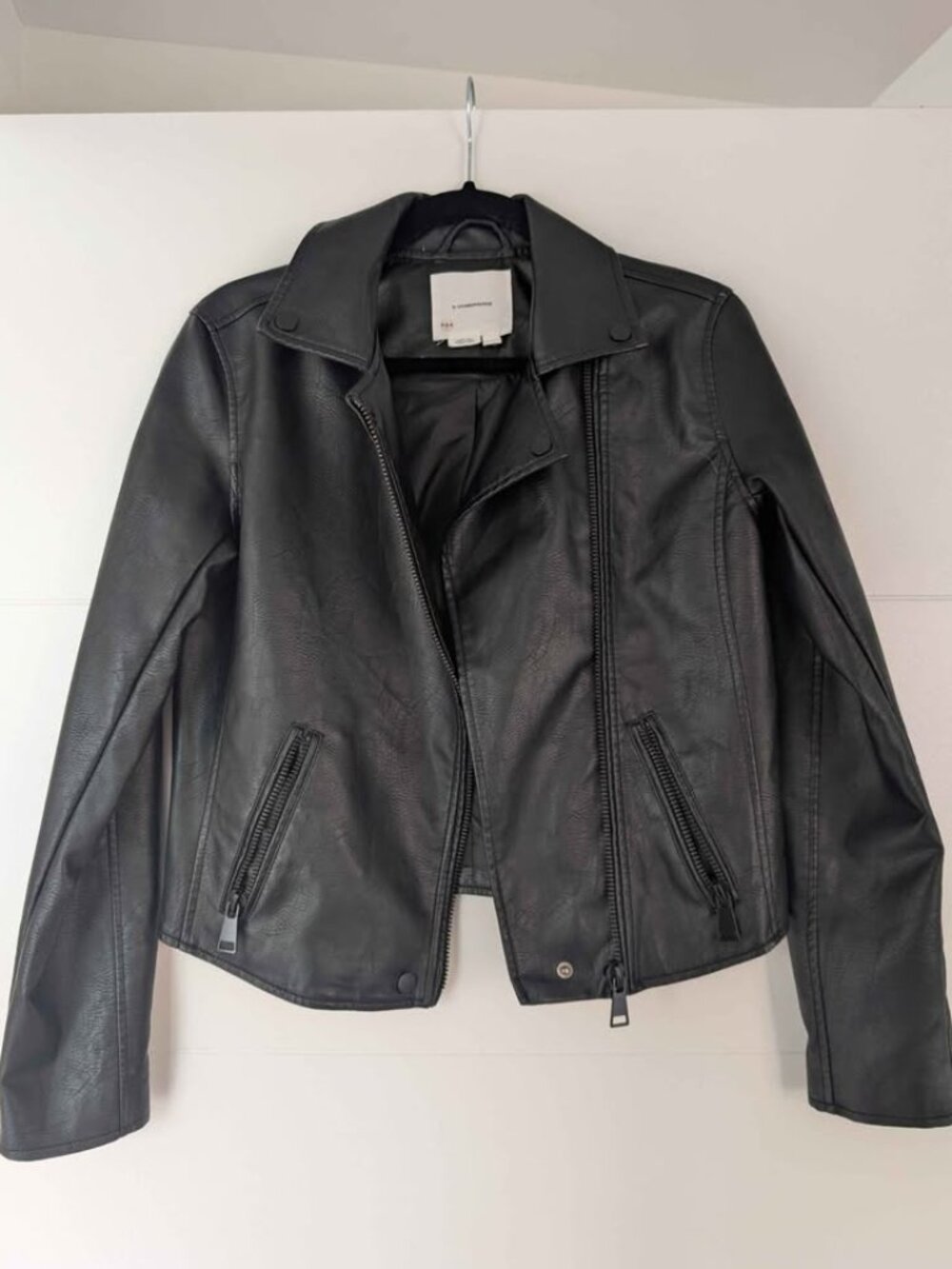 By Anthropologie Faux Leather Moto Jacket (XS)